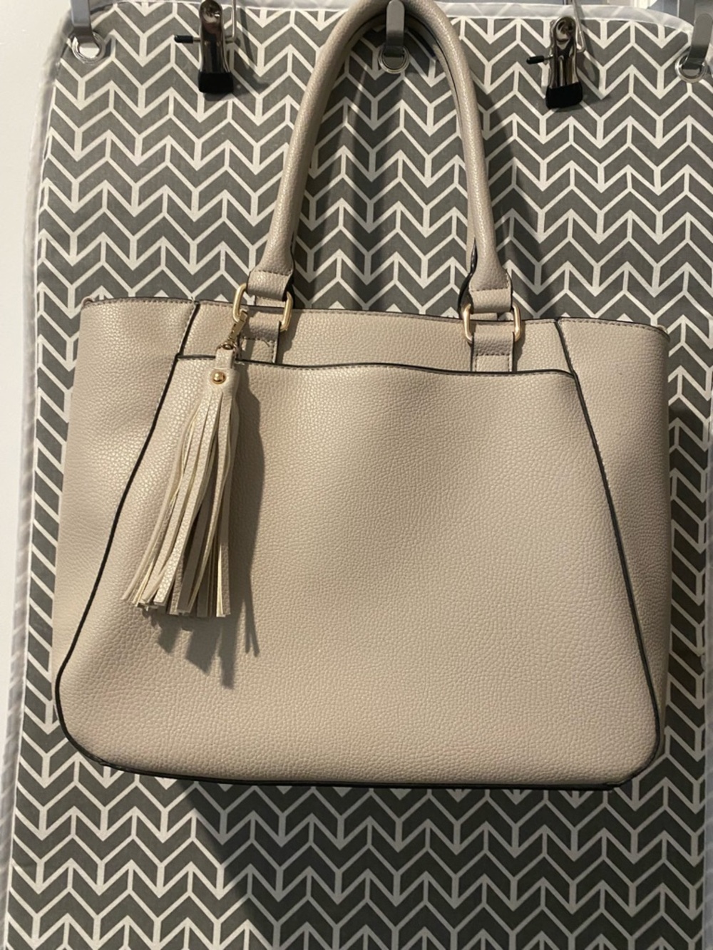 Bass & Co. Handbag 12” X 12” Grayish Color
